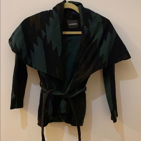 Monrow Printed Wrap Jacket Sz S